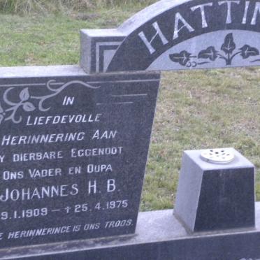 HATTINGH Johannes H.B. 1909-1975 &amp; Anna Maria CLOETE 1907-1996