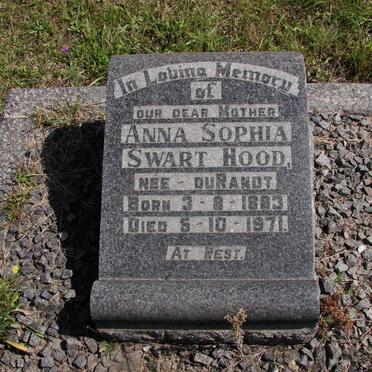 HOOD Anna Sophia Swart nee DURANDT 1883-1971