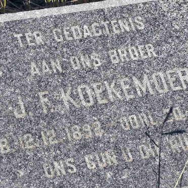 KOEKEMOER J.F. 1892-1959