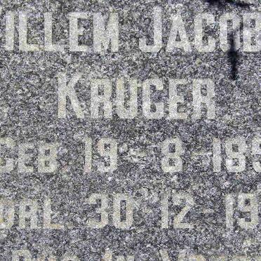 KRUGER Willem Jacobus 1851-1924