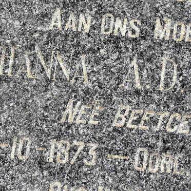 KOTZE Johanna A.D. nee BEETGE 1873-1950