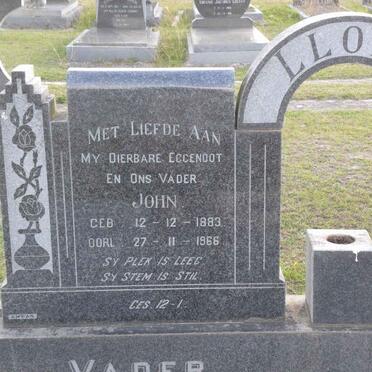 LLOYD John 1883-1966 &amp; Emmelen DU PLESSIS 1891-1973