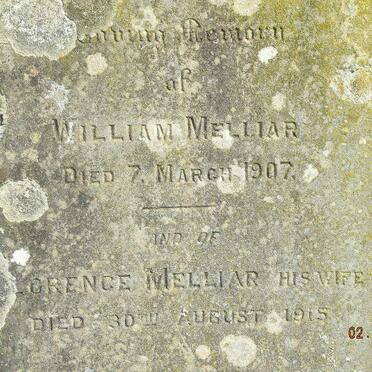 MELLIAR William -1907 &amp; Florence -1917