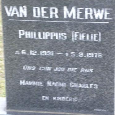 MERWE Phillippus, van der 1931-1976