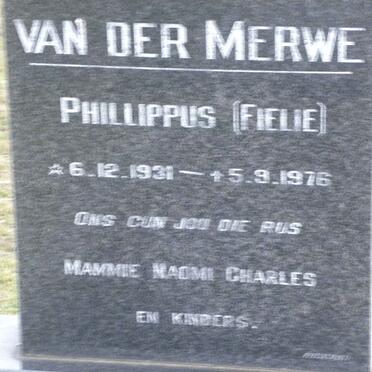 MERWE Phillippus, van der 1931-1976