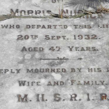 NURICK Morris -1932