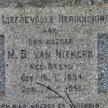 NIEKERK M.S., van ?-?
