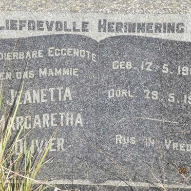 OLIVIER Jeanetta Margaretha 1905-1971