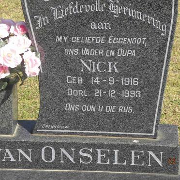 ONSELEN Nick, van 1916-1993