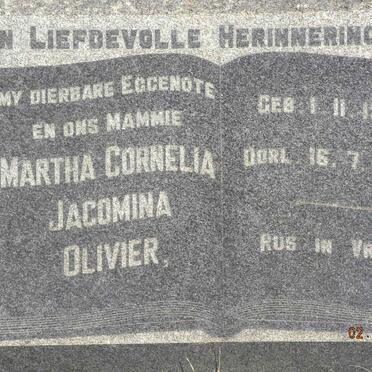 OLIVIER Martha Cornelia Jacomina 1905-1957