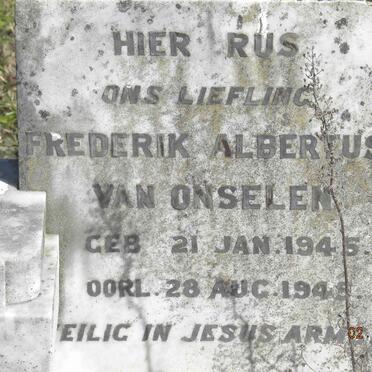 ONSELEN Frederik Albertus, van 1945-1945