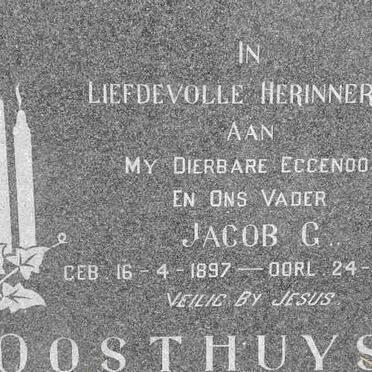 OOSTHUYSEN Jacob G. 1897-1968