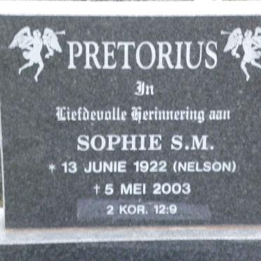PRETORIUS Sophie S.M. nee NELSON 1922-2003
