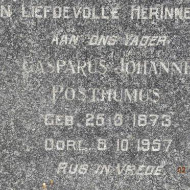 POSTHUMUS Casparus Johannes 1873-1957