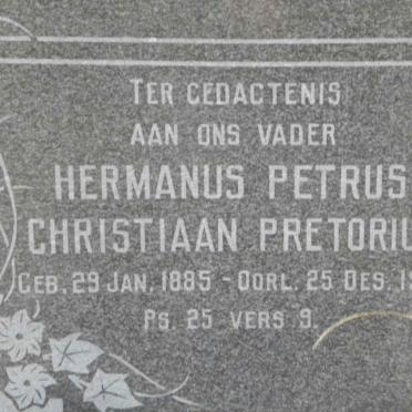 PRETORIUS Hermanus Petrus Christiaan 1885-1964