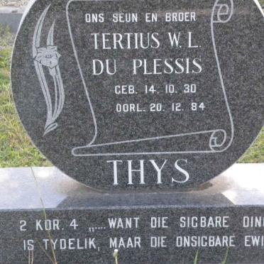 PLESSIS Tersius W.L., du 1930-1984