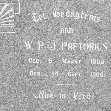 PRETRORIUS W.P.J. 1908-1960