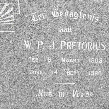 PRETRORIUS W.P.J. 1908-1960