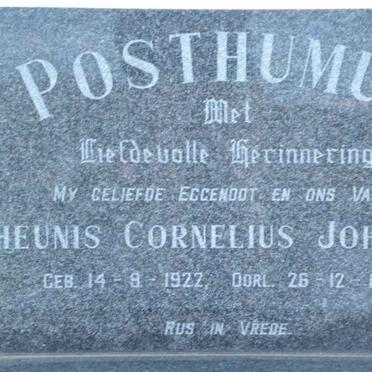 POSTHUMUS Theunis Cornelius Johannes 1922-1972
