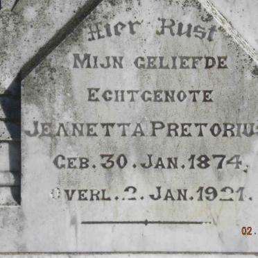 PRETORIUS Jeanetta 1874-1921
