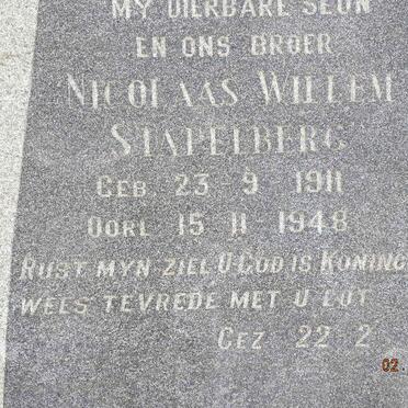 STAPELBERG Nicolaas Willem 1911-1948