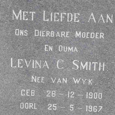 SMITH Levina C. nee VAN WYK 1900-1967