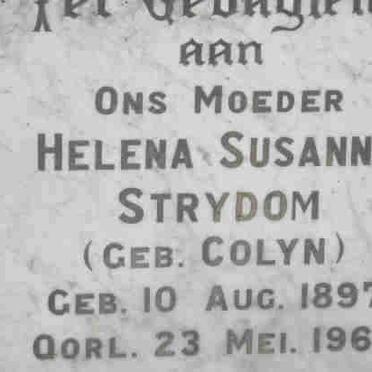STRYDOM Helena Susanna nee COLYN 1897-1968