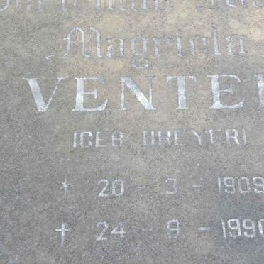 VENTER Magrieta nee DREYER 1909-1990