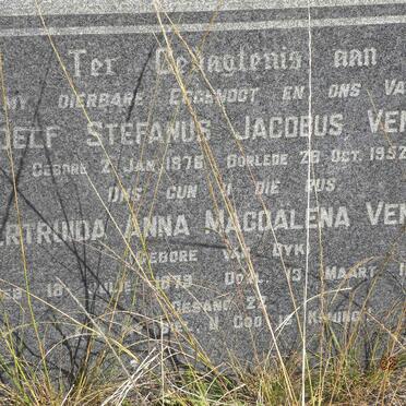 VENTER Roelf Stefanus Jacobus 1876-1952 &amp; Gertruida Anna Magdalena VAN DYK 1879-1955