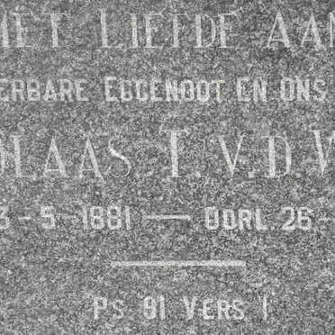 WALT Nicolaas T., van der 1881-1951