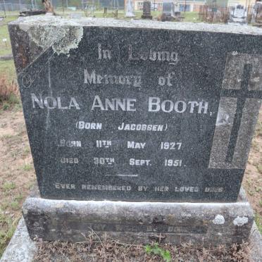 BOOTH Nola Anne nee JACOBSEN 1927-1951