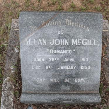 McGILL Allan John 1913-1950