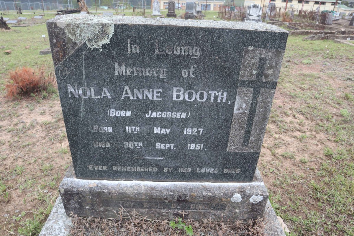 BOOTH Nola Anne nee JACOBSEN 1927-1951