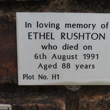 RUSHTON Ethel -1991