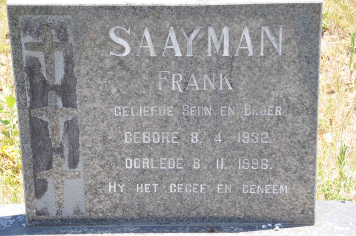 SAAYMAN Frank 1932-1996