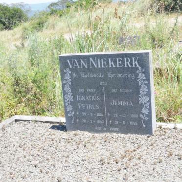 NIEKERK Ignatius Petrus, van 1881-1943 &amp; Jemima 1890-1985