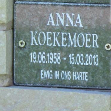 KOEKEMOER Anna 1958-2013