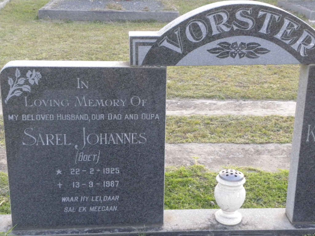 VORSTER Sarel Johannes 1925-1987