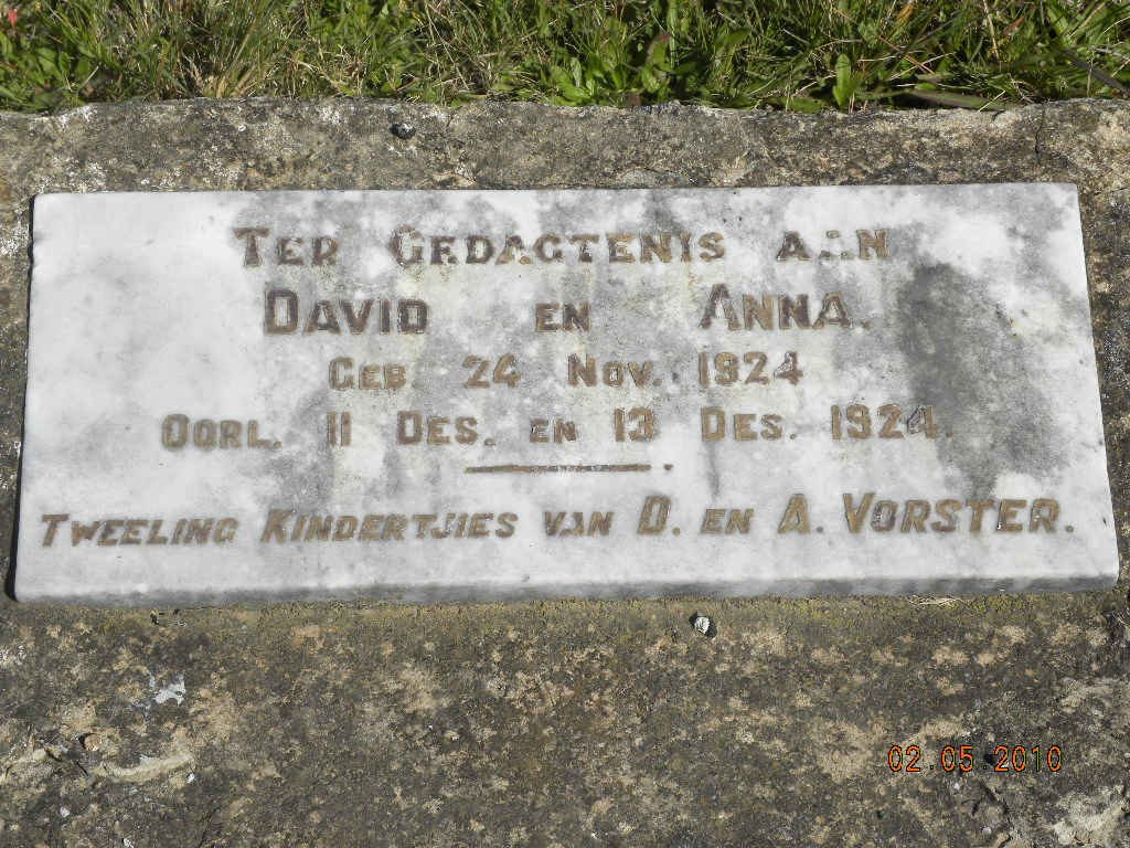 VORSTER David 1924-1924 :: VORSTER  Anna 1924-1924