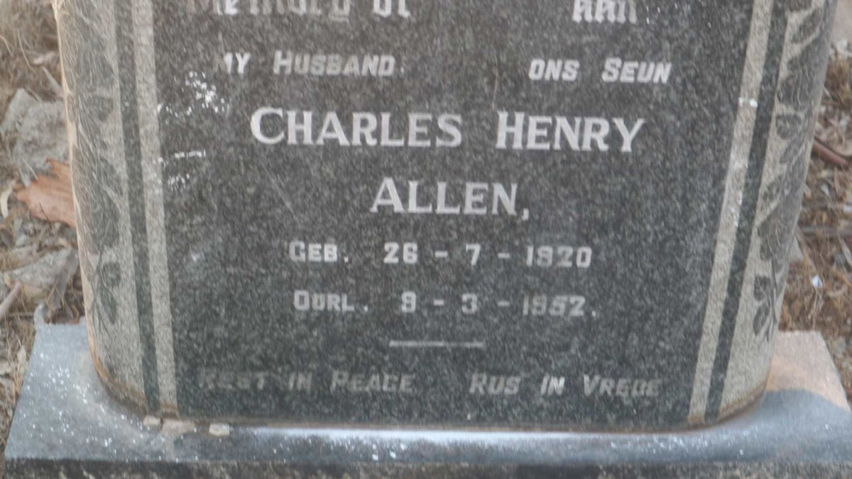 ALLEN Charles Henry 1920-1952