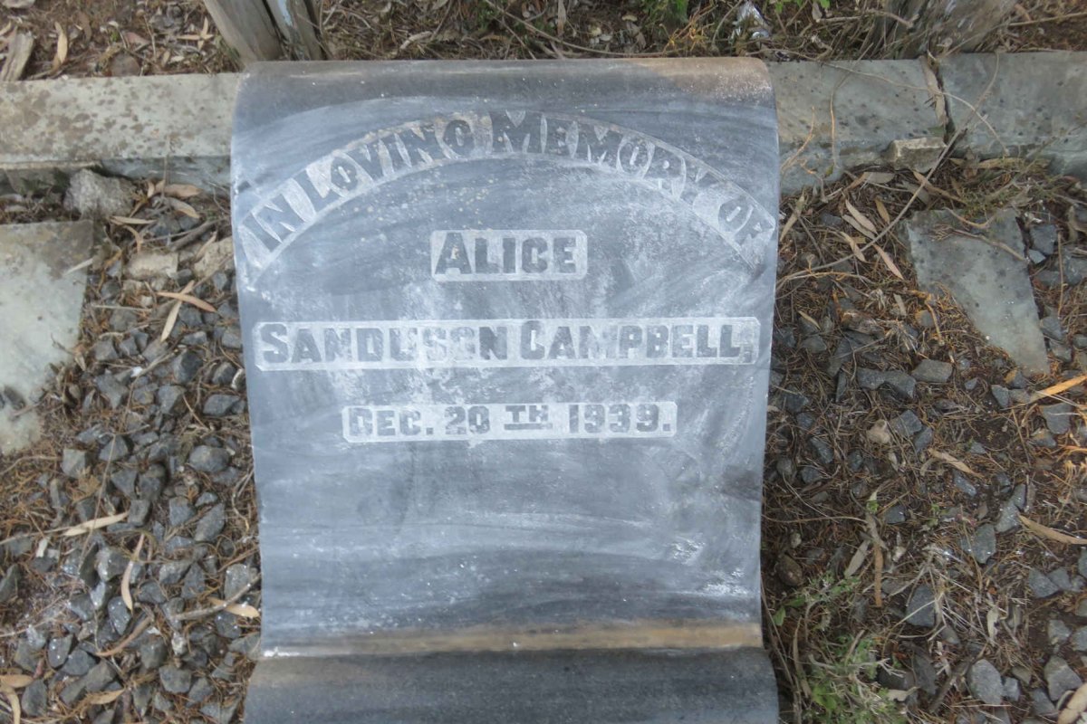 CAMPBELL Alice Sanduson -1939