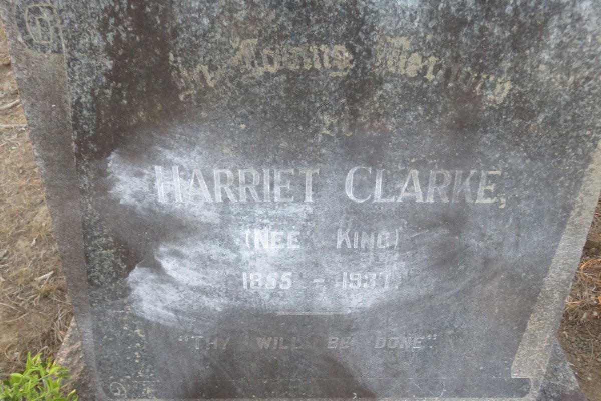 CLARKE Harriet nee KING 1855-1937