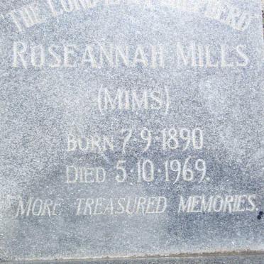 MILLS Roseannah 1890-1969