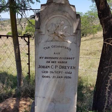 DREYER Johan C.P. 1863-1926 &amp; Hester S. PIETERSE 1871-1857