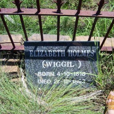 HOLMES Elizabeth nee WIGGIL 1818-1893