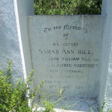 HILL Sarah Ann 1841-1934