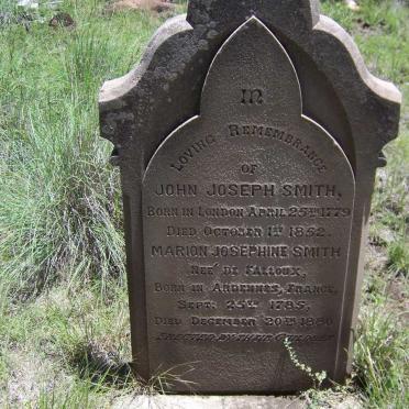 SMITH John Joseph 1779-1852 &amp; Marion Josephine DE  FALLOUX 1785-1880