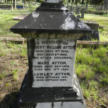 AYTON Gilbert William 1830-1866 :: AYTON Mary 1859-1863 :: AYTON Lumley 1861-1864