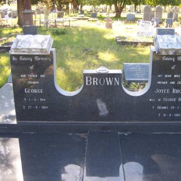 BROWN George 1914-1984 &amp; Joyce Rhoda DEWING 1925-1983