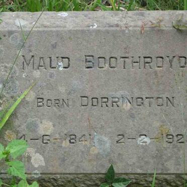 BOOTHROYD Maud nee DORRINGTON 1841-1929